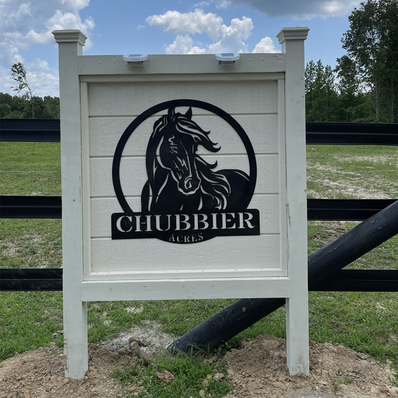 Personalized Horse Ranch Metal Sign