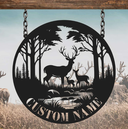 Custom Metal Deer Sign