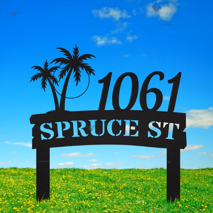 Lawn Metal Address Sign