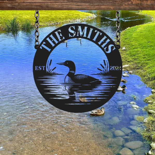 Custom Loon Metal Sign