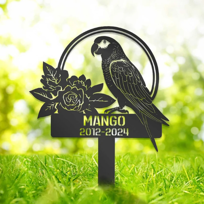 Personalized Parrot Memorial Sign