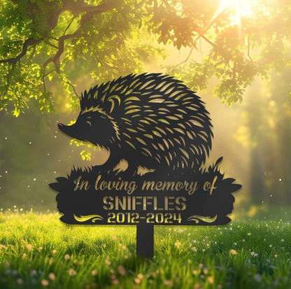 Custom Hedgehog Metal Sign