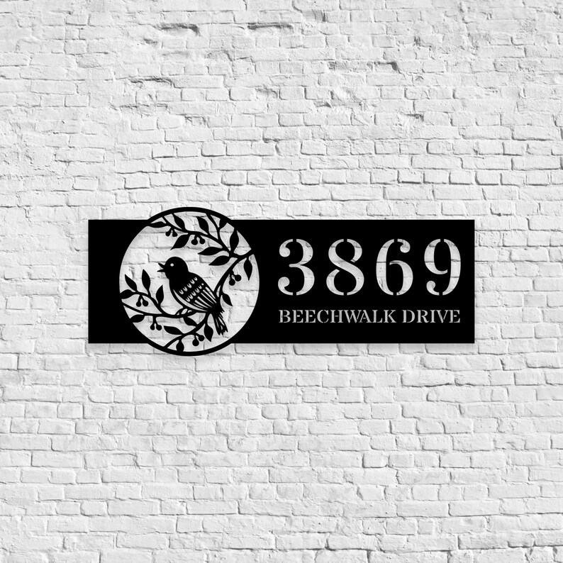 Personalized Metal Address Sign