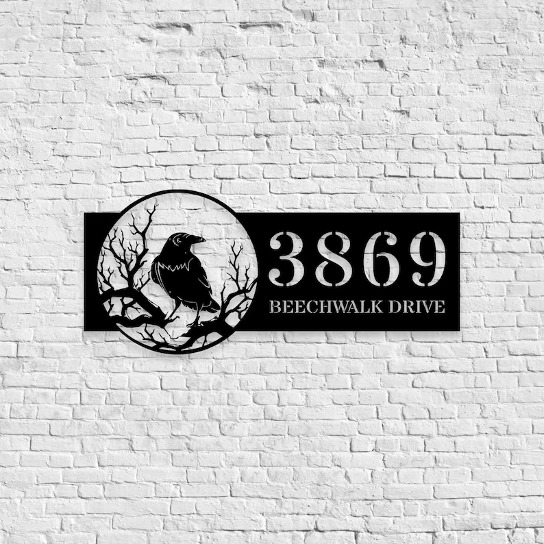 Personalized Metal Address Sign