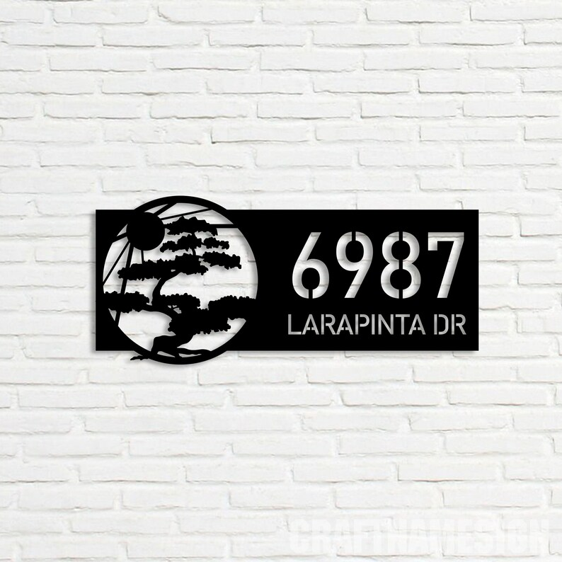 Personalized Metal Address Sign