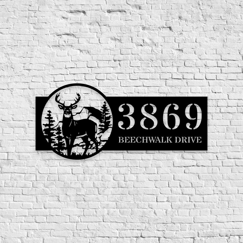 Personalized Metal Address Sign