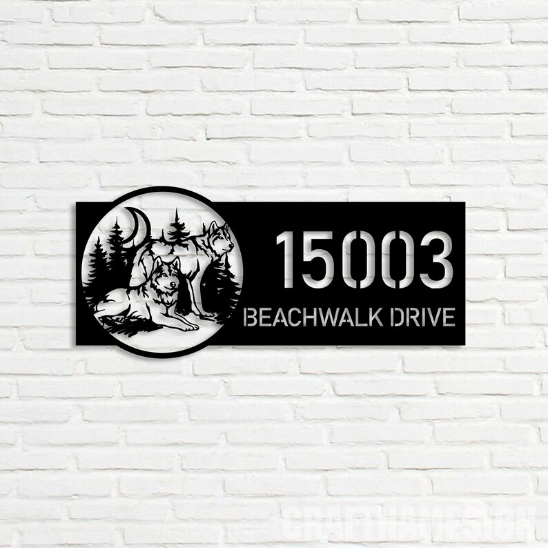 Personalized Metal Address Sign