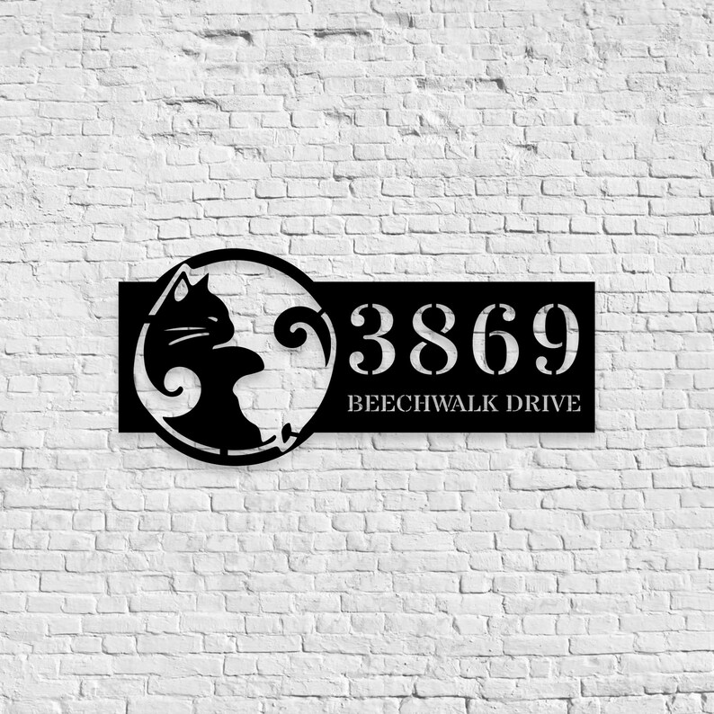 Personalized Metal Address Sign